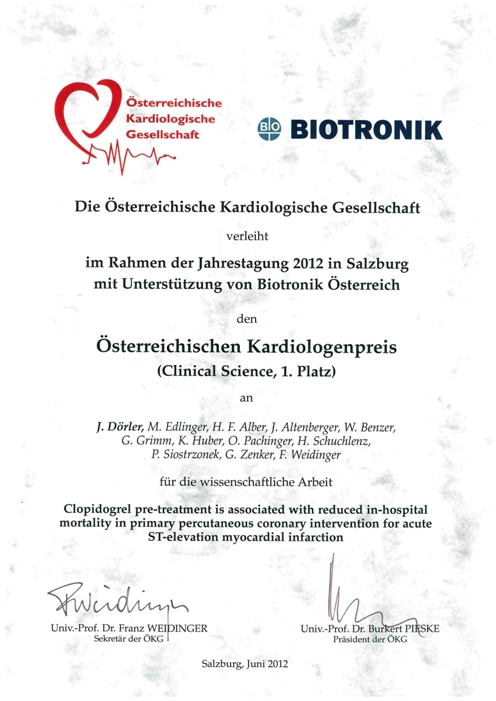 Kardiologiepreis 2012